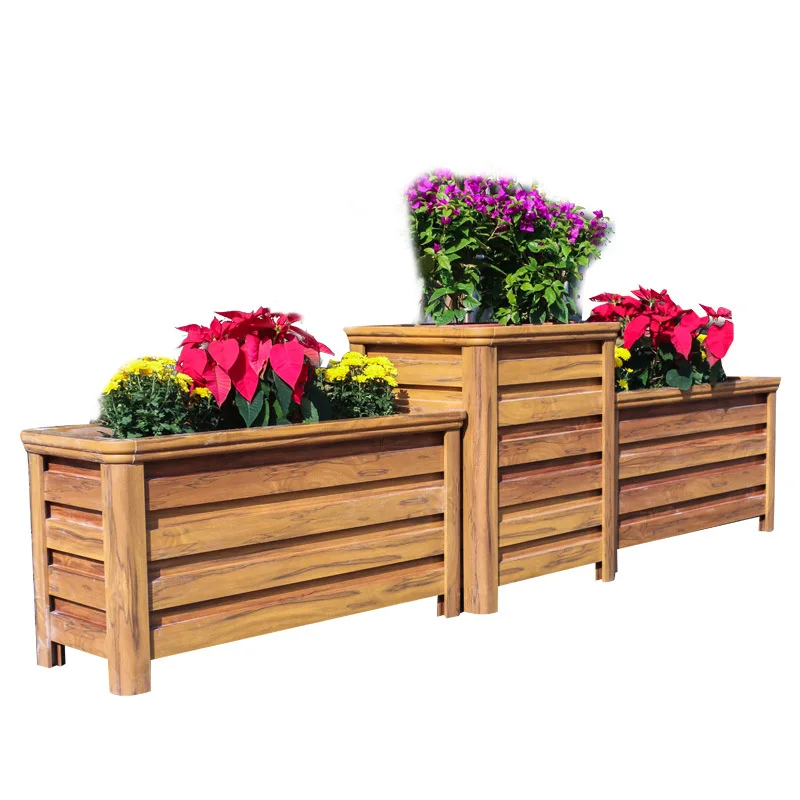 #Aluminum alloy combination flower box flower slot outdoor balcony courtyard planting road commercial street isolation belt flow