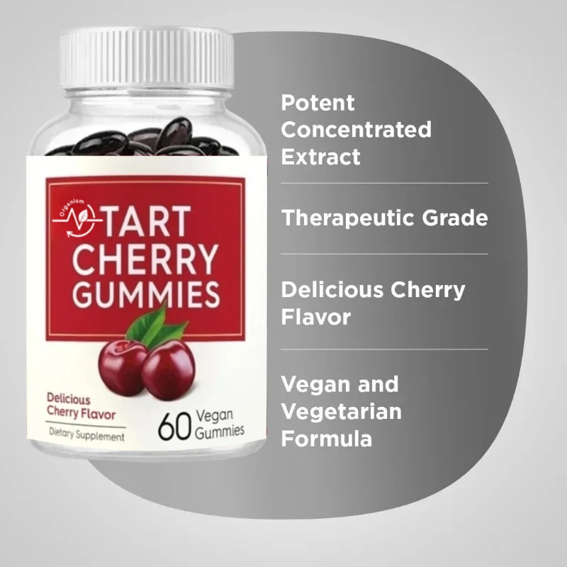 

Cherry Gummies | 60 Cherry Flavored Gummies - Natural Cherry Extract Supplement | Pure, Non GMO, Gluten Free