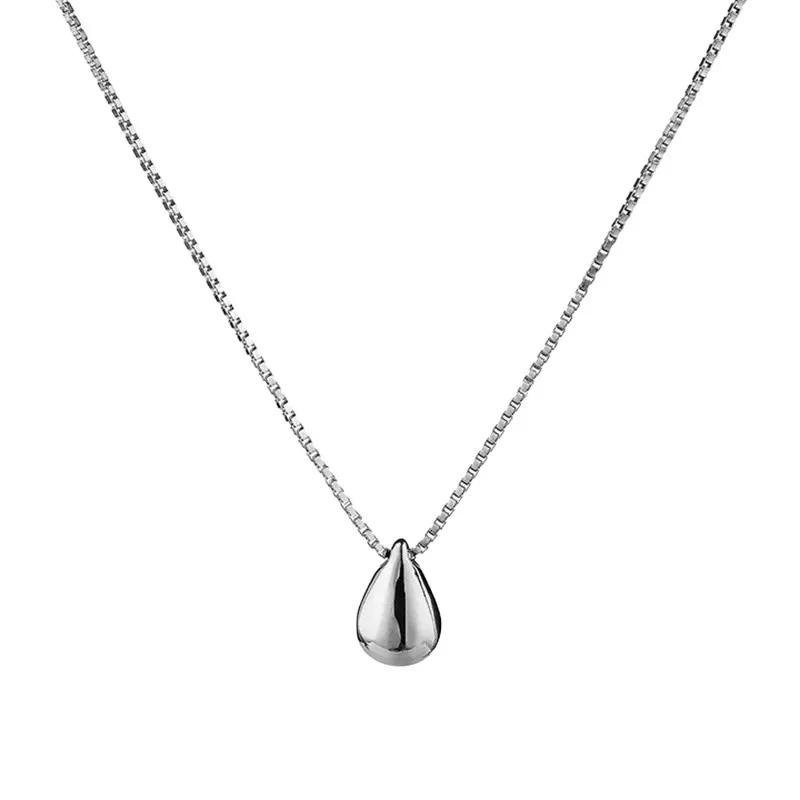 925 Sterling Silver Necklace Water Droplet Pendant for Women Wedding Jewelry Engagement Fashion Exquisite Classics Gifts Party