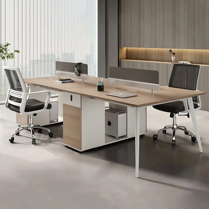 Modern Simple Office Desk for Office Thickened Panel Floor Protection Space Saving No Assembly Required Versatile Use