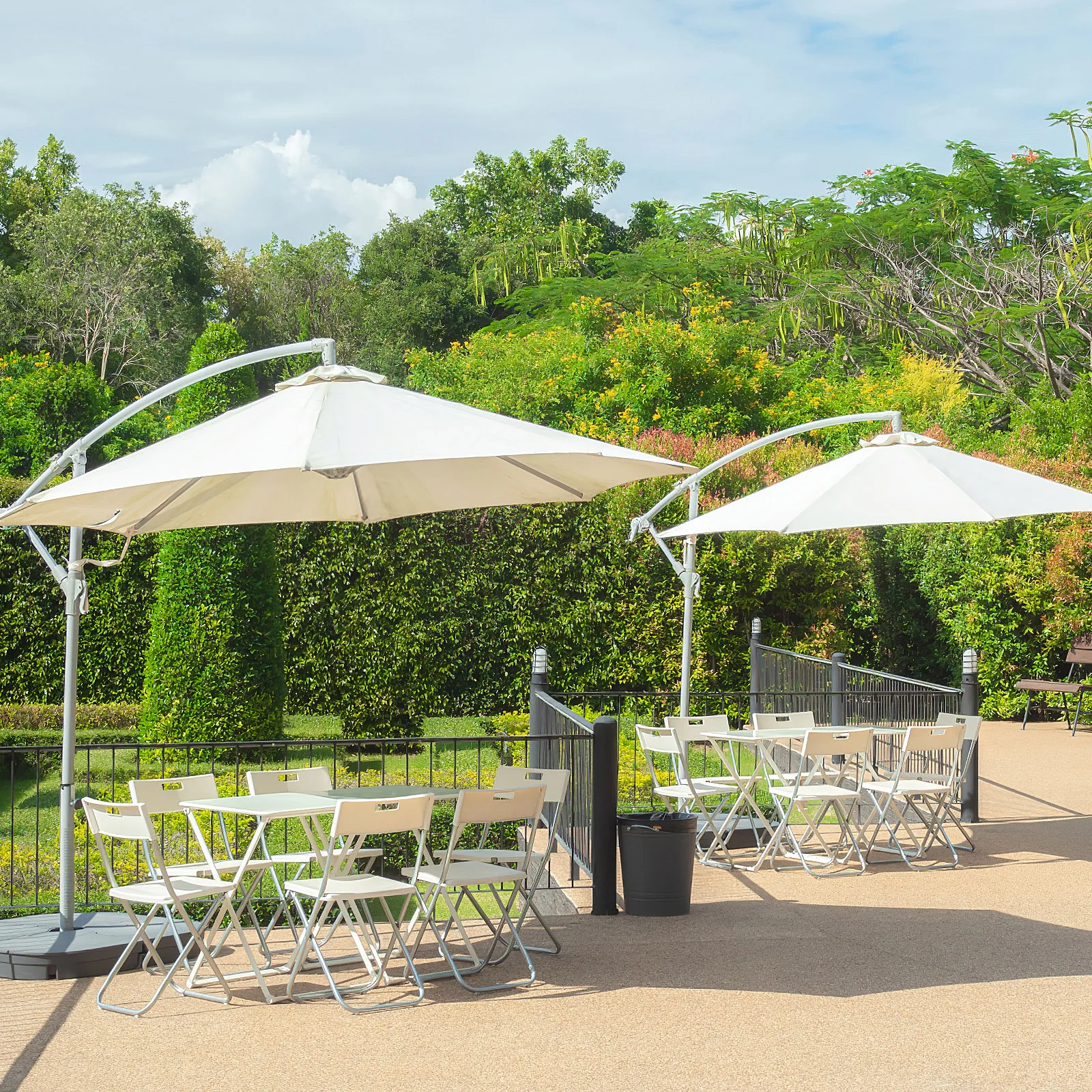 

2.7M Portable Beach Umbrella Canopy Replacement Waterproof Patio Umbrella Cover Sun Resistant Durable Accessory