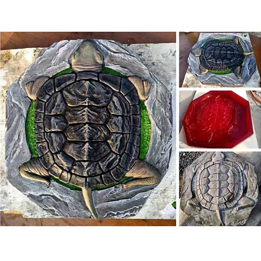Simulation Turtle Cement Stepping Stone Mold for Garden Park Paving Brick Ting Step Stamp Wall Casting Mould