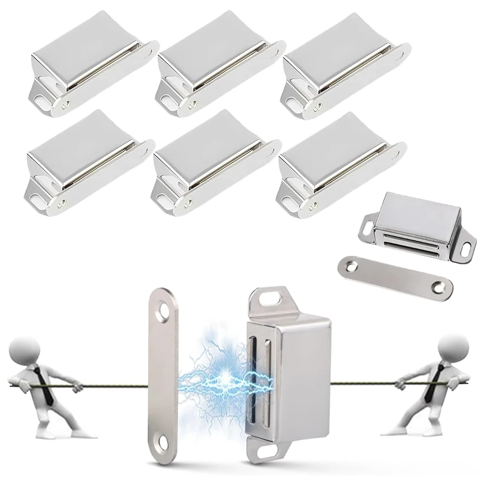 2/6/12/20pcs Stainless steel mini magnetic cabinets and door locks/capture shutters, hardware accessories, for cabinets, shoe