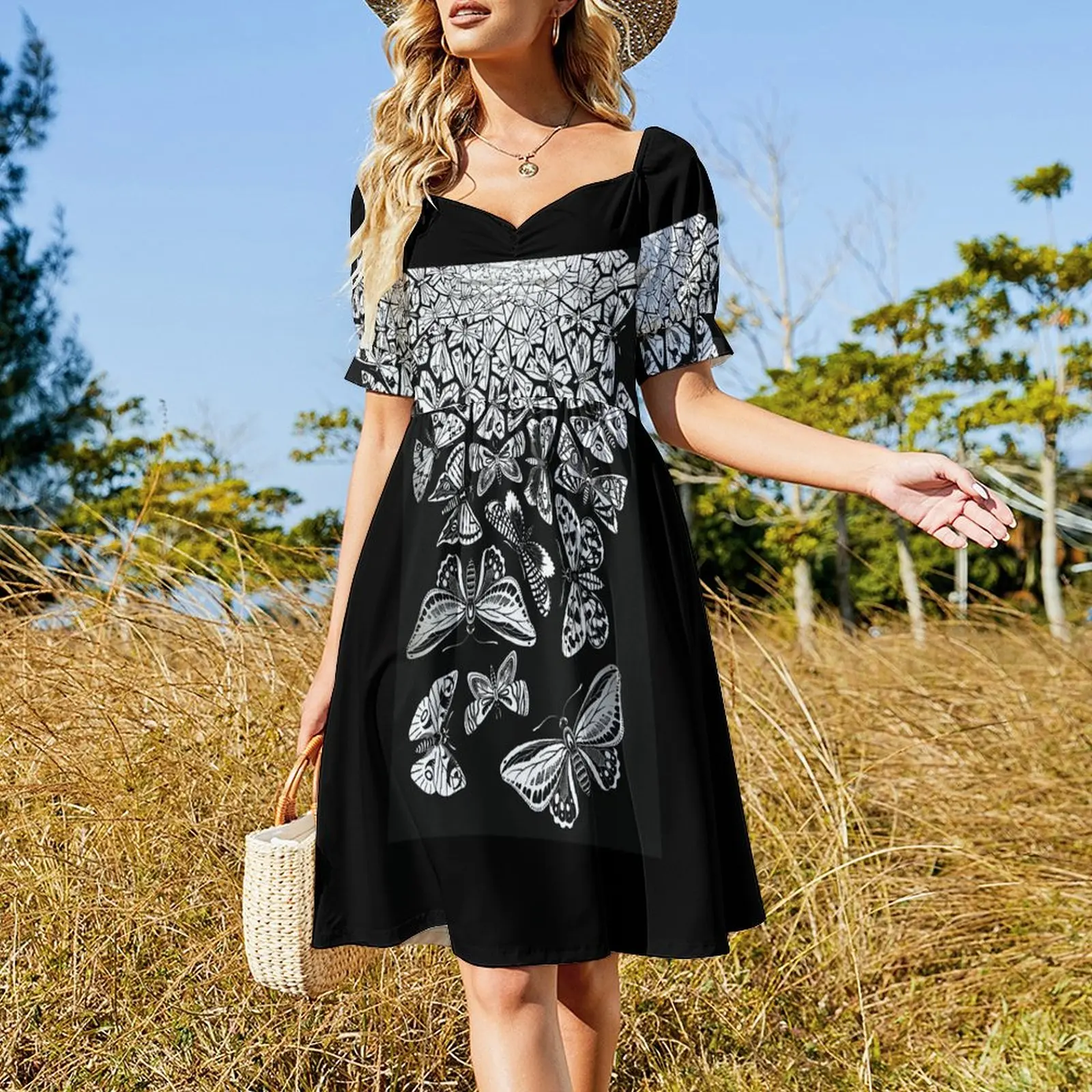 M.C Escher - Butterflies Tessellation Short-Sleeved Dress woman dress summer dress womens 2025