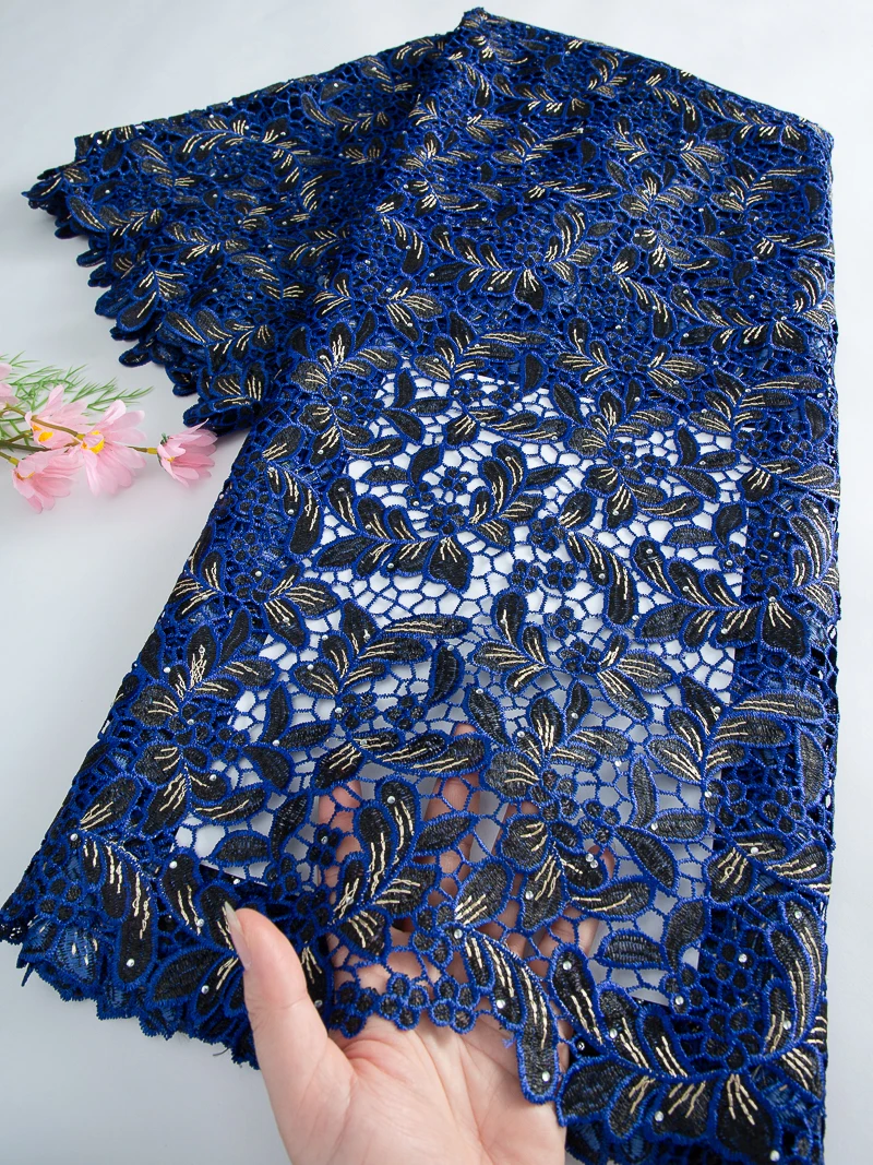 

Высококачественная водорастворимая кружевная ткань с вышивкой, тюль, 2026, нигерийское водорастворимое кружево для женских вечерних и свадебных платьев