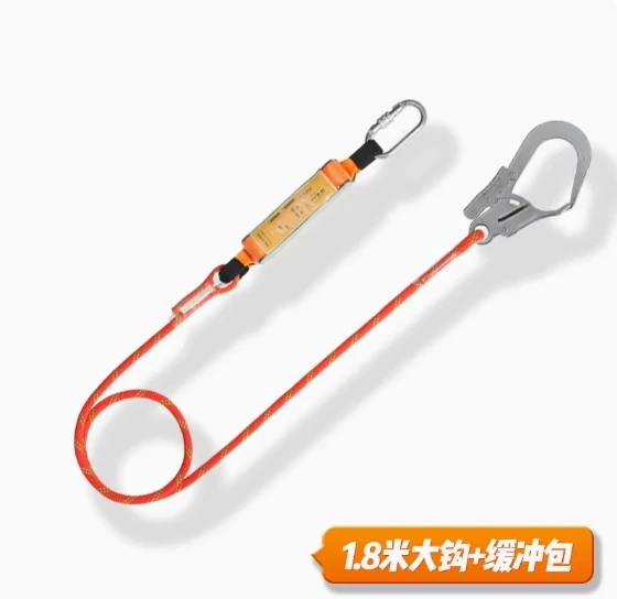 XINDA High Strength Polyester Fall Arrest Safety Lanyard with Snap Hook Carabiner for Working at Height Construction
