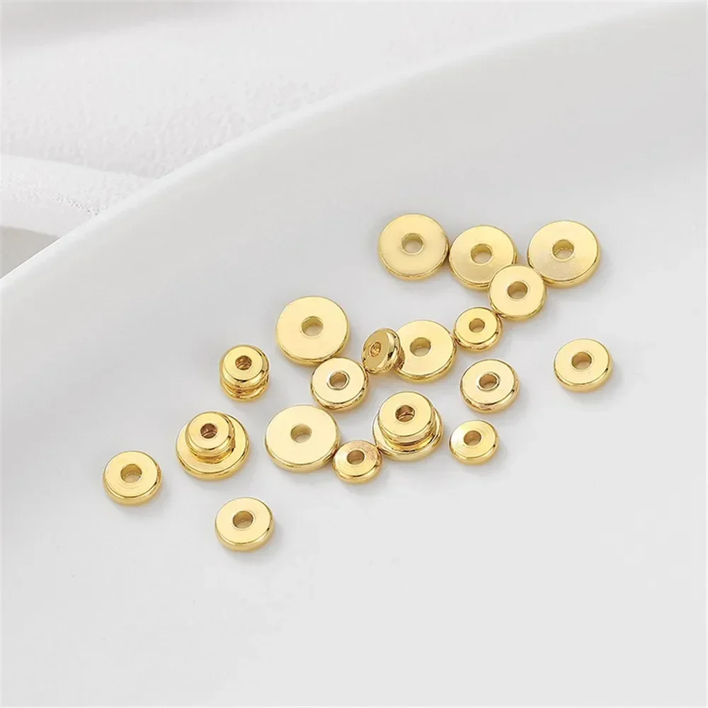 Distanziatore in confezione d'oro 14K18K, distanziatore con perline, collana braccialetto fai da te fatta a mano, copricapo con perline sciolte, accessori materiali