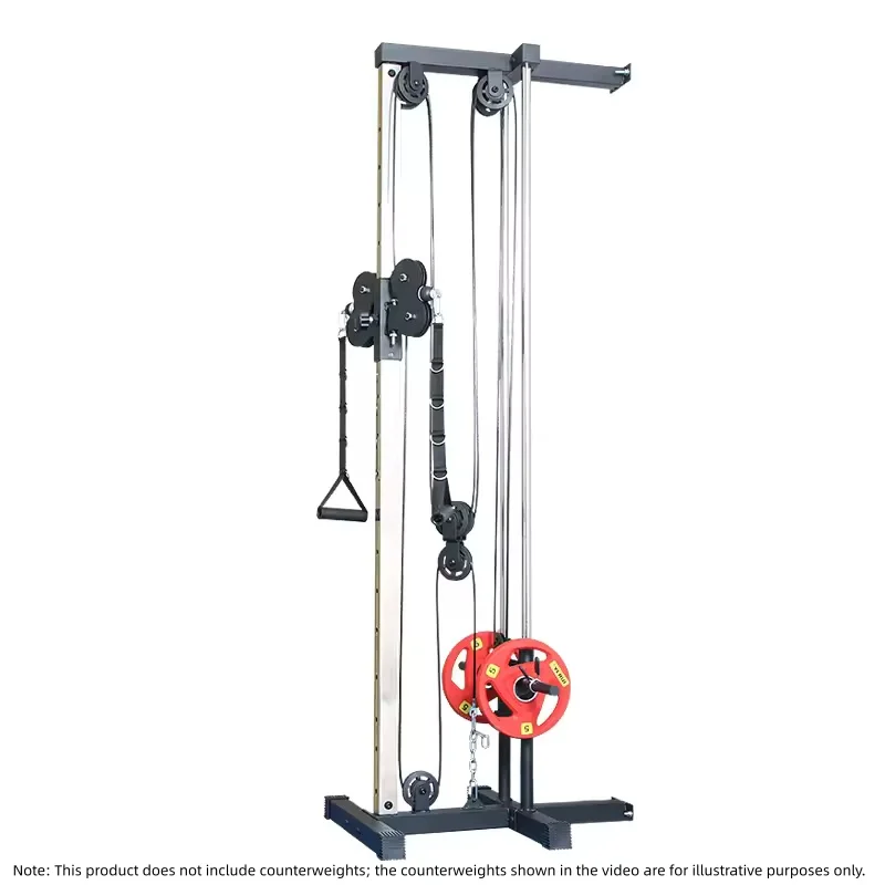 Wall Mounted Cable Pulley Machine Home Gym Lat Pulldown Low Row Arm Strength Training System
