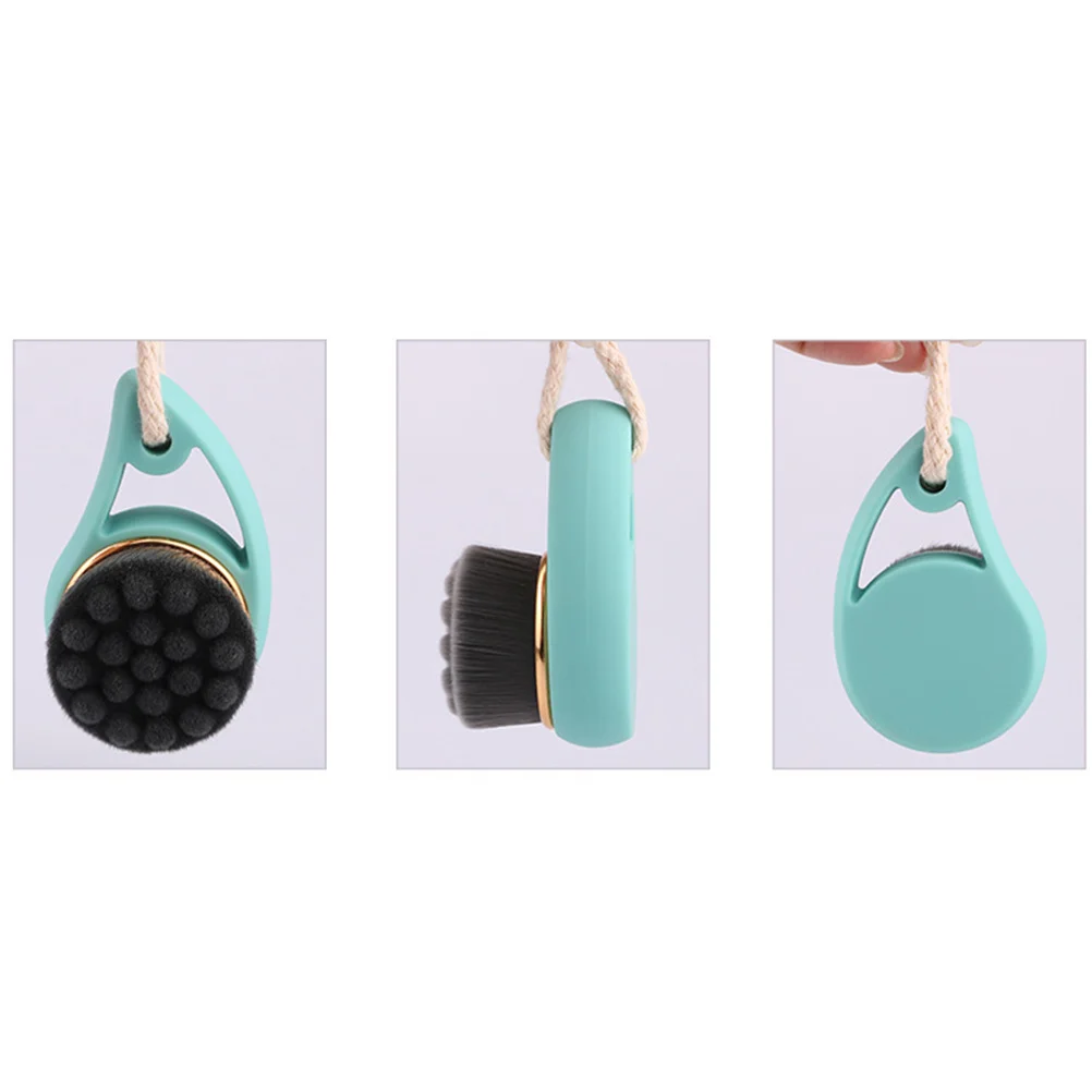 섬유 페이셜 클렌징 브러시 그린 딥 포어 각질 제거 피부 클리닝 도구 남녀 공용 얼굴 관리 루틴 광채 부드러운 건강한 피부