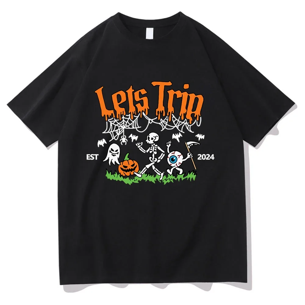 

Sturniolo Lets Trip Halloween T Shirt 2024 Men/women Clothing Harajuku Summer Tops Vintage Unisex Cotton Graphic T Shirts