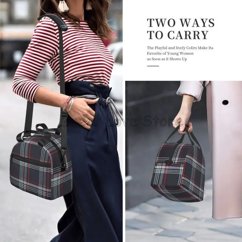 مخصص GTI الترتان معزول حقيبة الغداء المحمولة صندوق غداء حراري للعمل السفر قابلة لإعادة الاستخدام بينتو حمل مع كتف قابل للتعديل