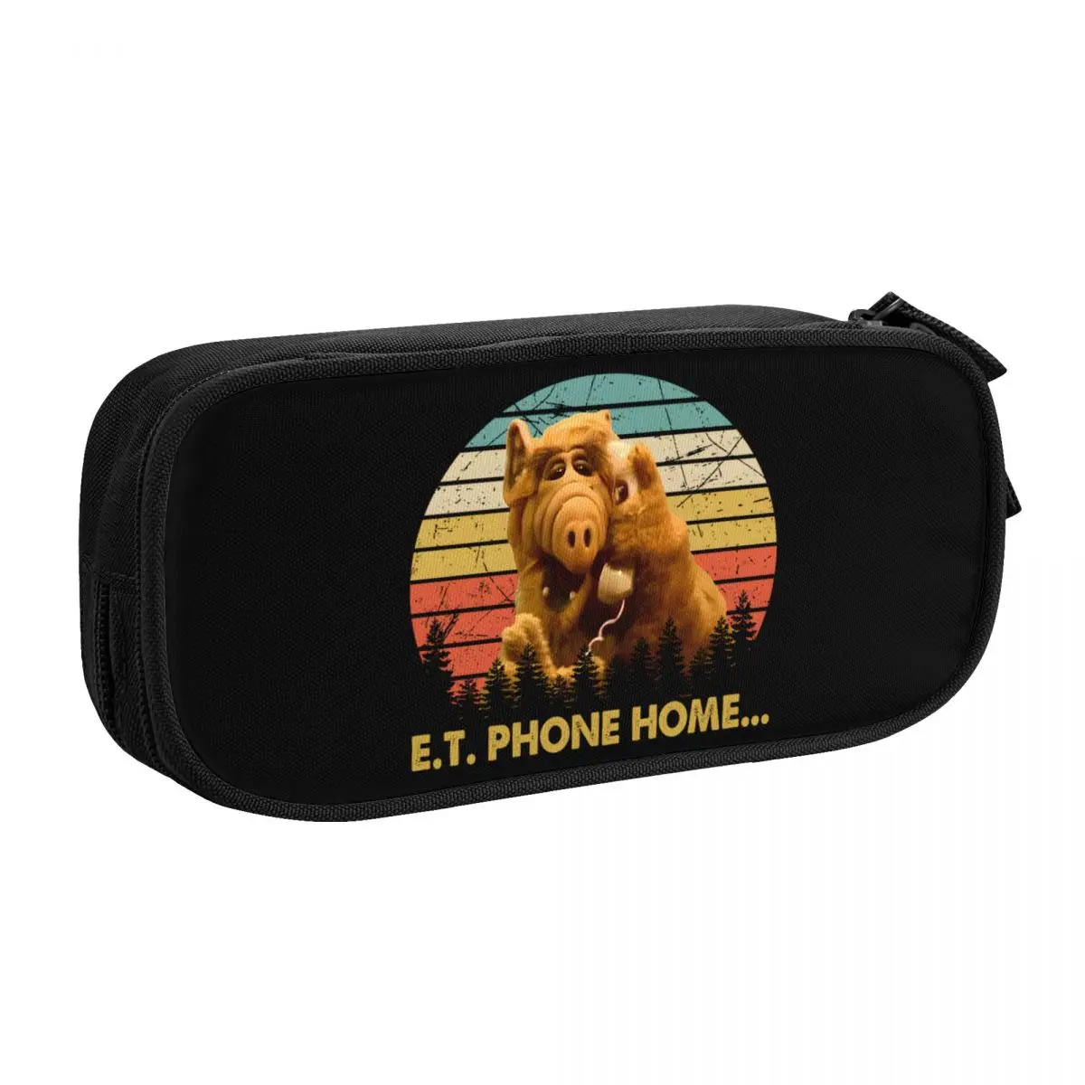 Custom Korean Phone Home Alf Pencil Case for Boys Gilrs Alien Life Form Large Capacity Pen Bag Box School Accessories