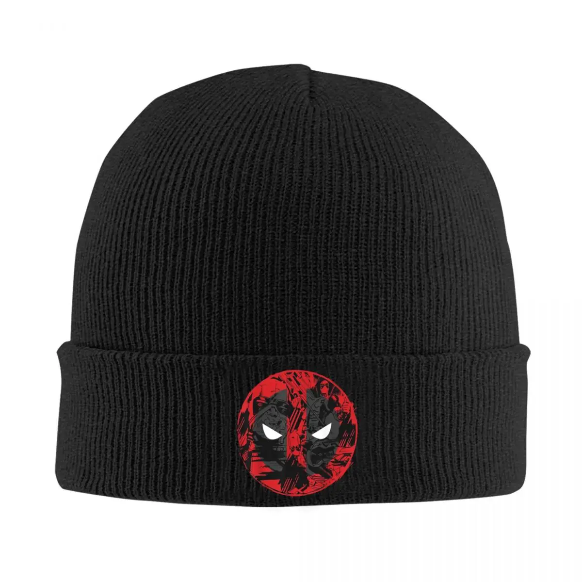 Deadpool logotipo cômico preenchimento gorro chapéus feminino masculino y2k legal esporte ao ar livre chapéu de malha outono inverno bonés elásticos