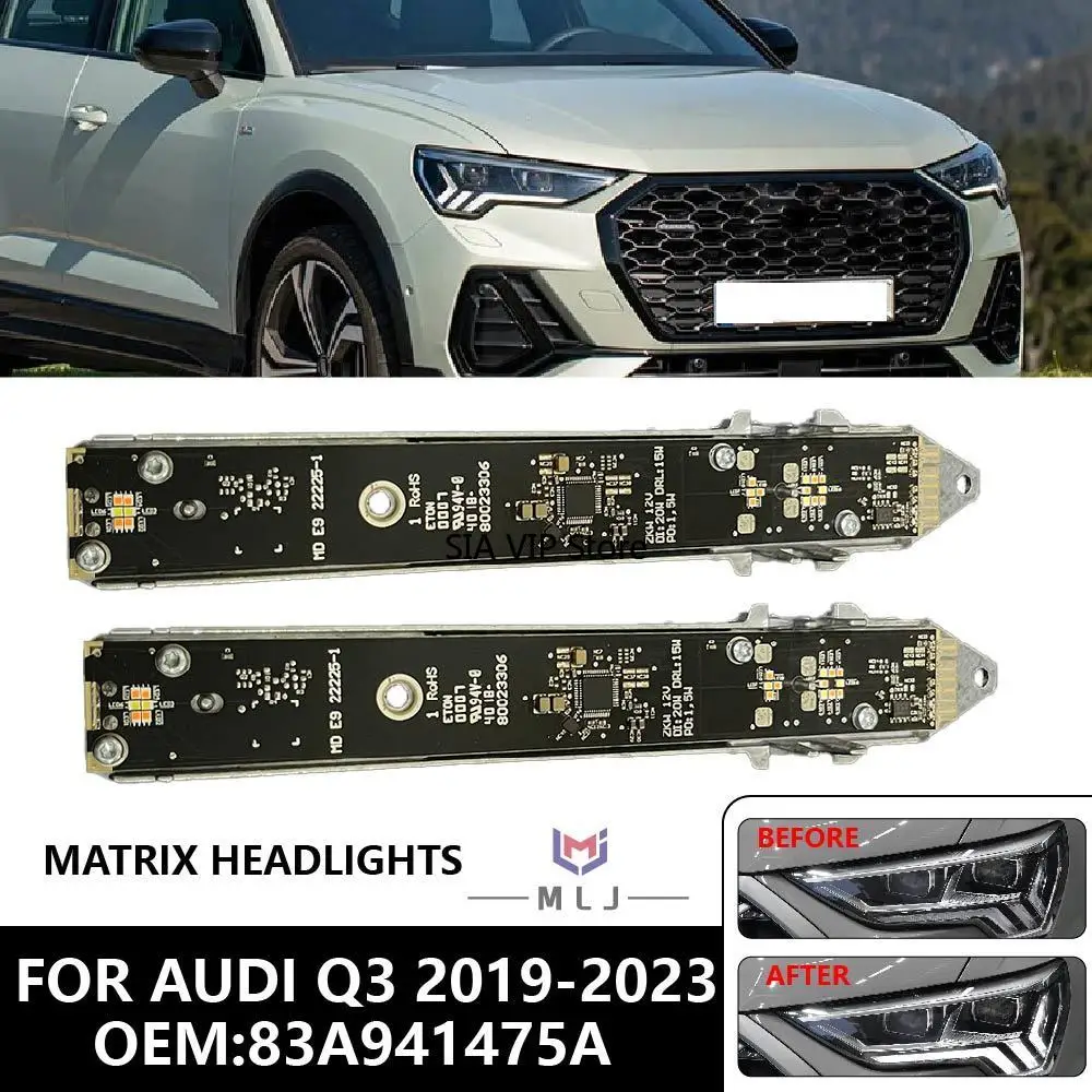 For Audi Q3 Sportback 2019-2023 Matrix Headlight LED OE 83A941475A Angel Eye Module LED Headlight Daytime Running Light Repair