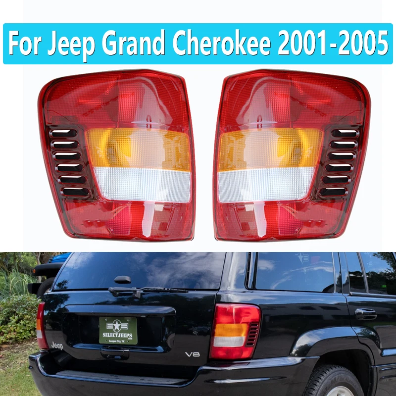 Left/Right For Jeep Grand Cherokee 2001-2005 Car Rear Tail Light Fog Turn Signal Auto Parts Brake Lamp Shade Without Bulb