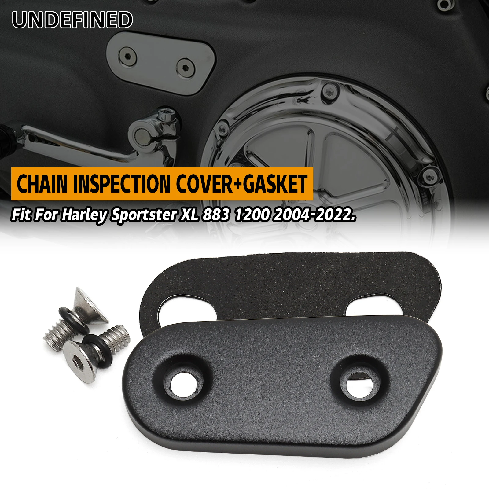 Capa de Inspeção da Corrente e Junta para Motocicletas Harley Sportster XL 883 1200 Forty-Eight 48 72 2004-2022 34986-04 34794-05a