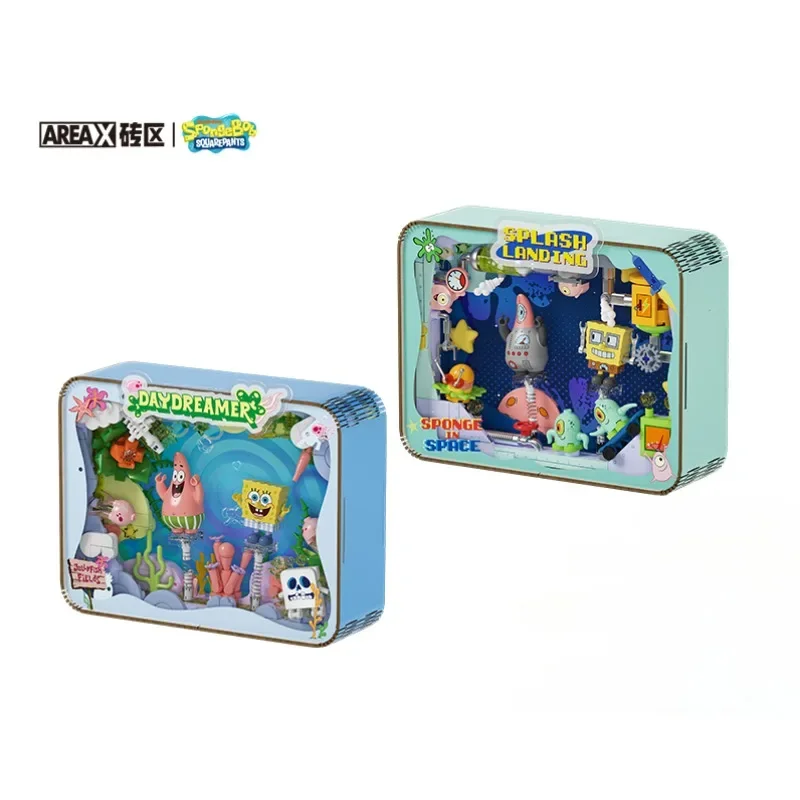 AREA-X SpongeBob SquarePants Theme Toy Assembly Gifts Patrick Star Building Blocks Photo Frame DIY Ornament Brand New In Box