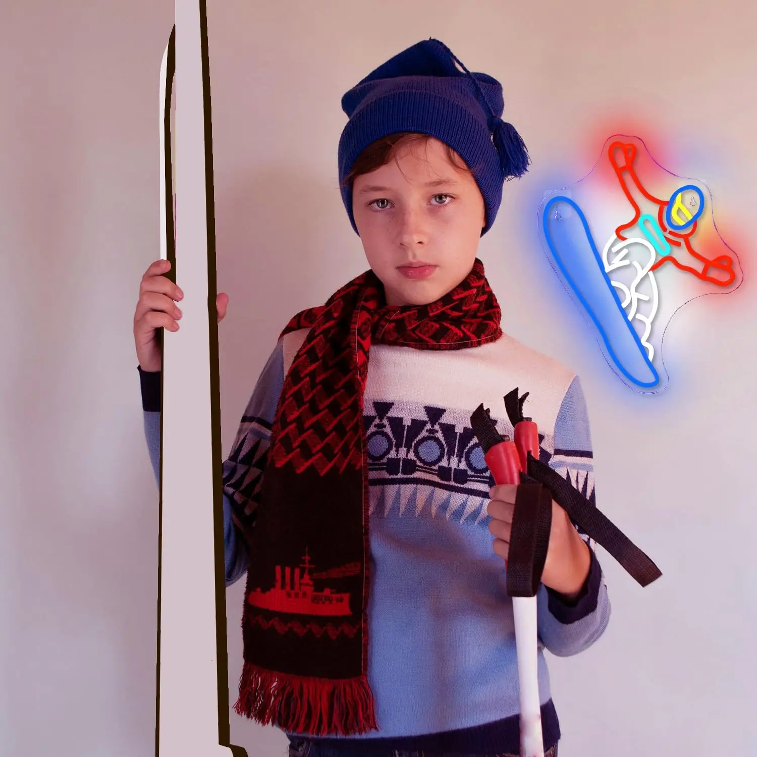 

Winter Skiing Skater Neon Sign Snow Skiing Led Sign Snowboarding for Wall Decor Winter Sports Skiing Enthusiasts Gift Sport Room