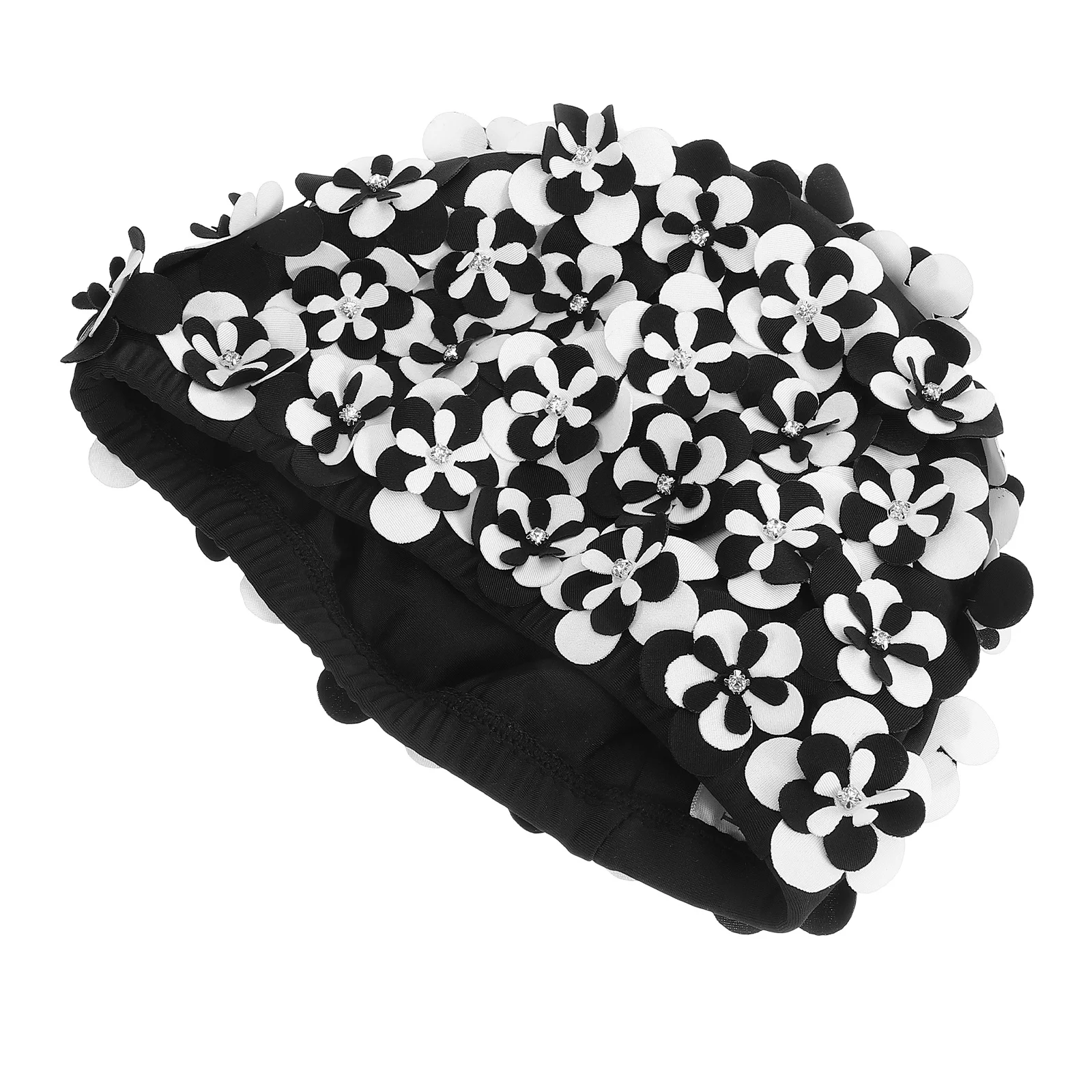 

Flower Swimming Hat Waterproof Nylon Cotton Cap for Women Long Hair Protection Swim Cap Outdoor Floral Floral Swim Caps