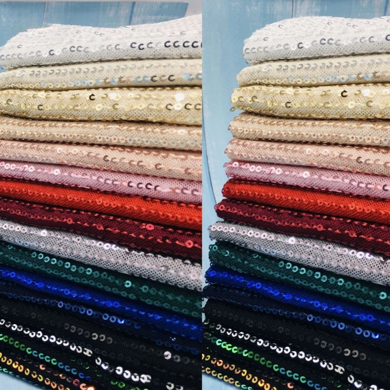 3 ミリメートル弾性メッシュスパンコールシニー生地垂直ドレス - Crystal Mesh Fabric のレビューと価格