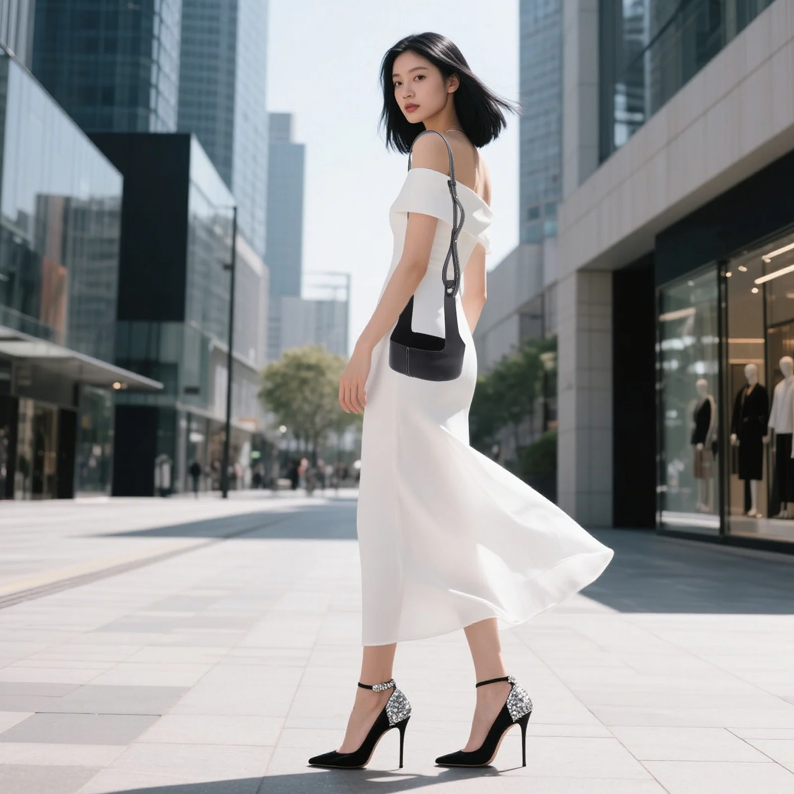 

1Set Handwoven Bucket Bag DIY Kit Drawstring Closure Lightweight Crossbody Purse for Women Summer Travel Casual Outings