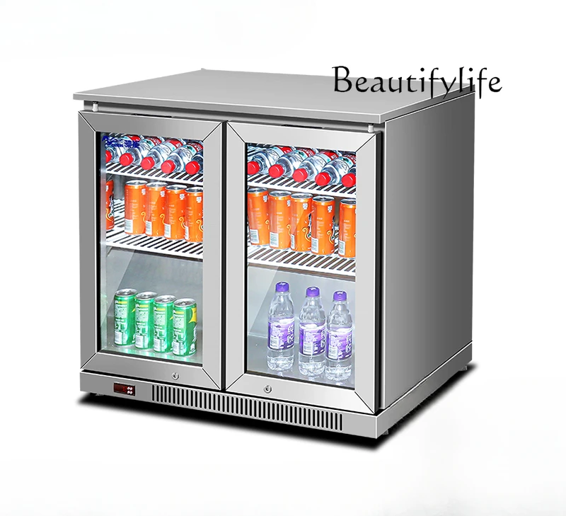 

Recessed beer cabinet, bar counter, refrigerator, commercial beverage display cabinet