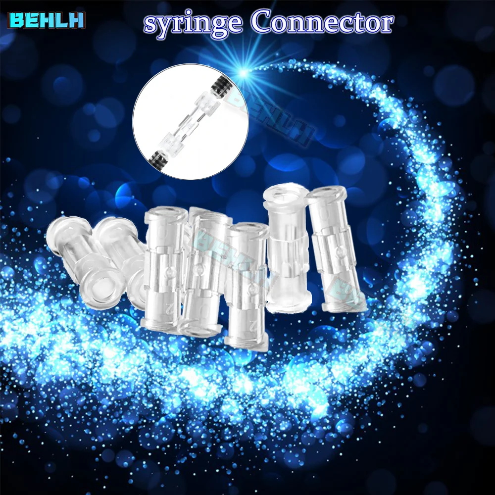 Leak Proof Double Helix Medical Sterile Luer Lock Adapter 10-100PCS Transparent Plastic Syringe Connector