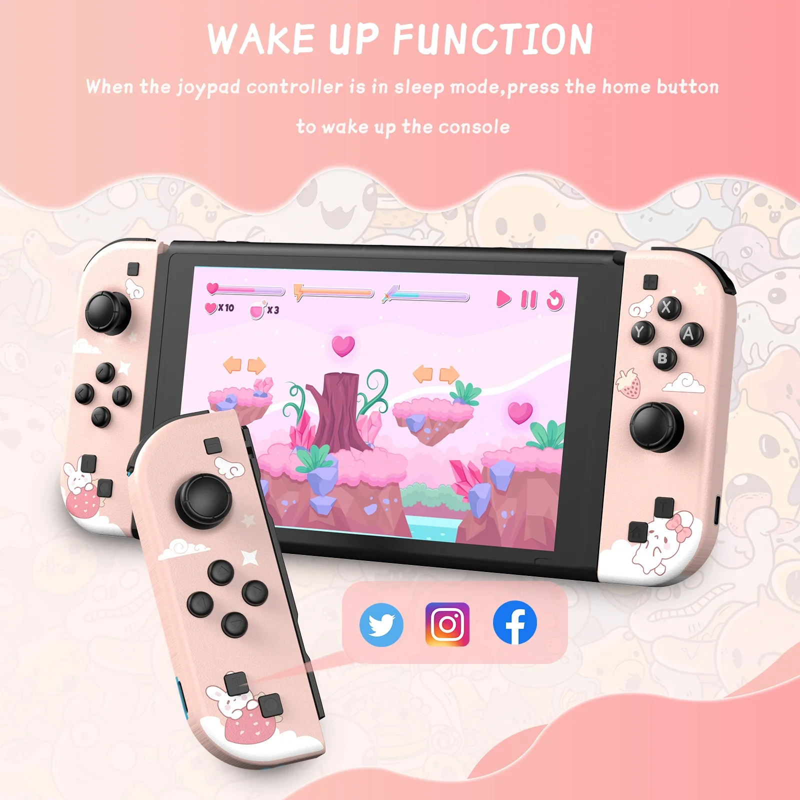 joy Pad Joycons Controller For Nintendo Switch/pc/Android Joystick Gamepad Wireless Game Console Joypad Turbo Wake Up Function