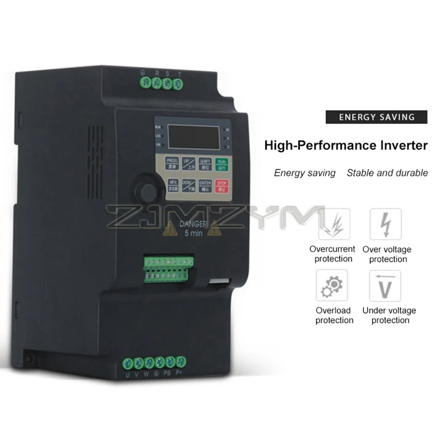 380 в экономичный VFD преобразователь частоты привода инвертор 3/4/5, 5 кВт контроллер скорости двигателя трехфазный инвертор