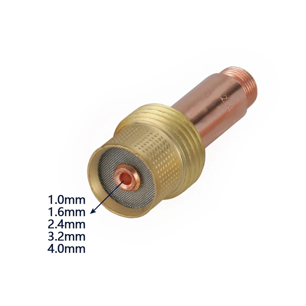 45V24 45V25 45V26 45V27 45V28 Corpo pinza per lente a gas medio TIG 1.0/1.6/2.4/3.2/4.0mm per kit torcia di saldatura TIG WP17 WP18 WP26