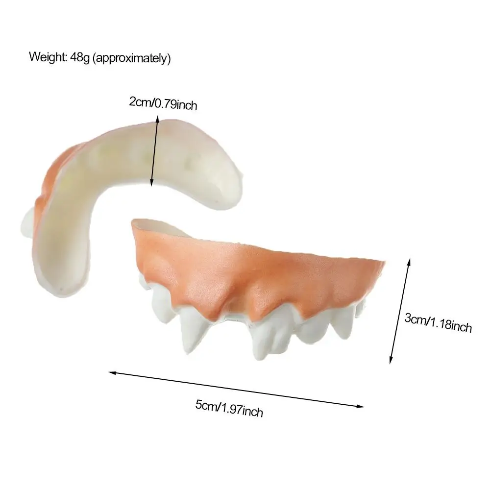 12 قطعة أداة مزحة لتزيين الهالوين ألعاب رعب لتزيين الهالوين لعبة أسنان حقائب حفلات أسنان فاسدة