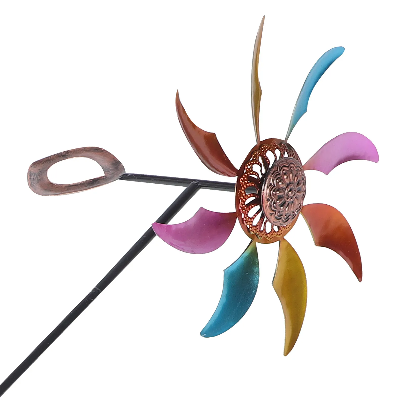 

Большая металлическая садовая ветряная мельница, вращающаяся, для улицы, декоративная, для газона и двора, ландшафтная ветряная мельница-вертушка