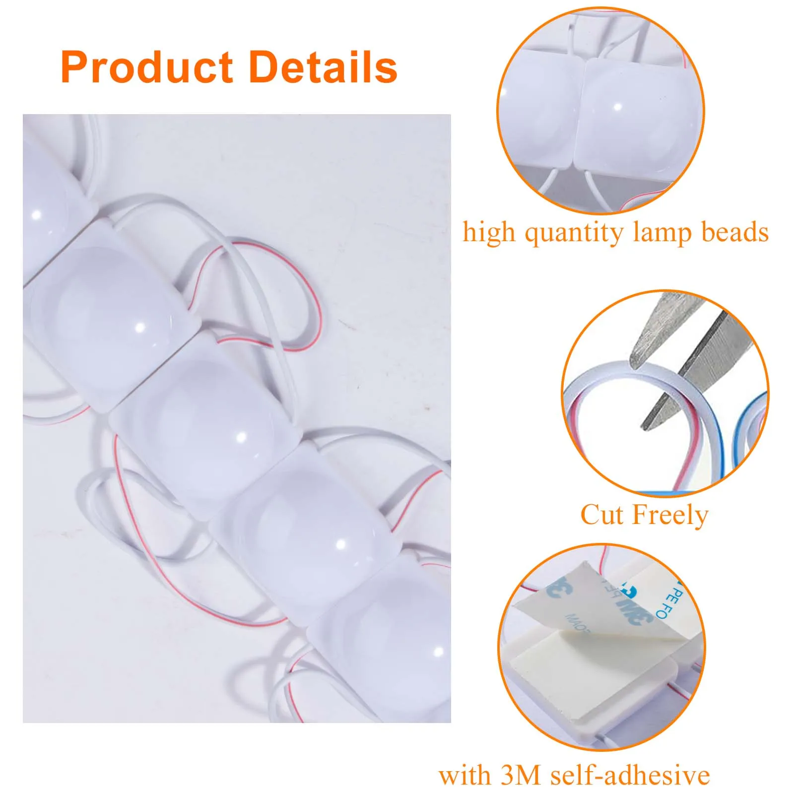لافتة إضاءة LED COB مقاومة للماء ، إضاءة إعلانية بشريط لاصق ، مناسبة لواجهة المتجر ، SMD ، 12 فولت ، 20 #3