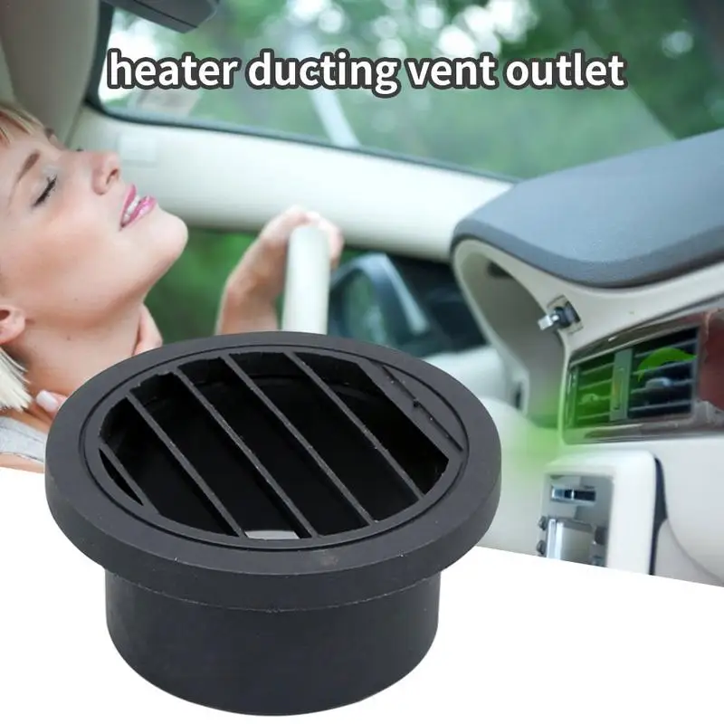 Car Heater Duct Warm Air Vent Outlet Dashboard AC Heater Air Vent Duct Chrome Air Vent Outlet 75mm