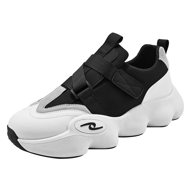 

VIPOL Breathable men's running shoes, sports magic tape shoes, comfortable rubber sole Velcro thick-soled casual shoes