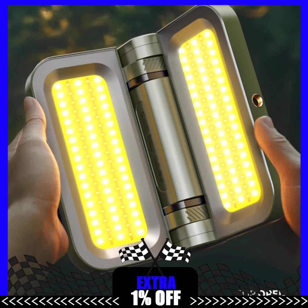 

LEM E50 Camping Lamp Rechargeable Camping Lighting Rainproof Remote Control Outdoor Lamp 1800LM 3000mAh Folding Magnetic Lantern