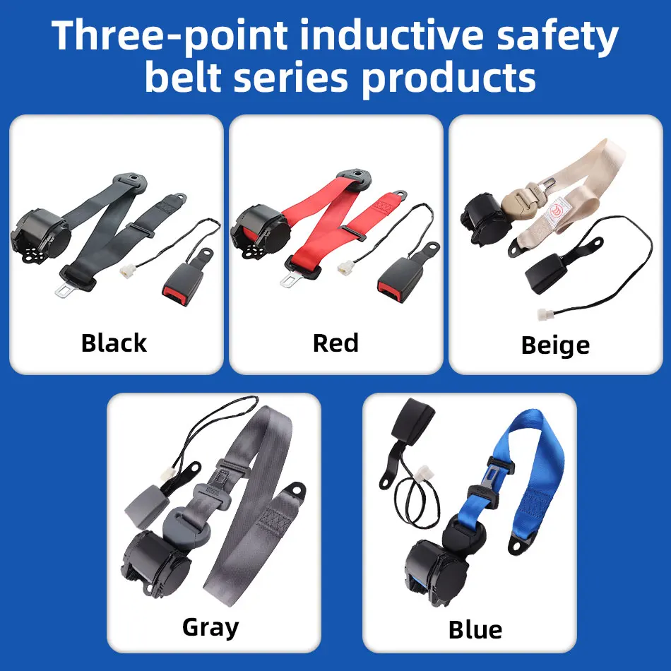 

OLLO Safety Belt 3 Points Universal Car Safety Belt Extension Buckle Adujstable Shoulder Seatbelt Car Internal Spare Parts