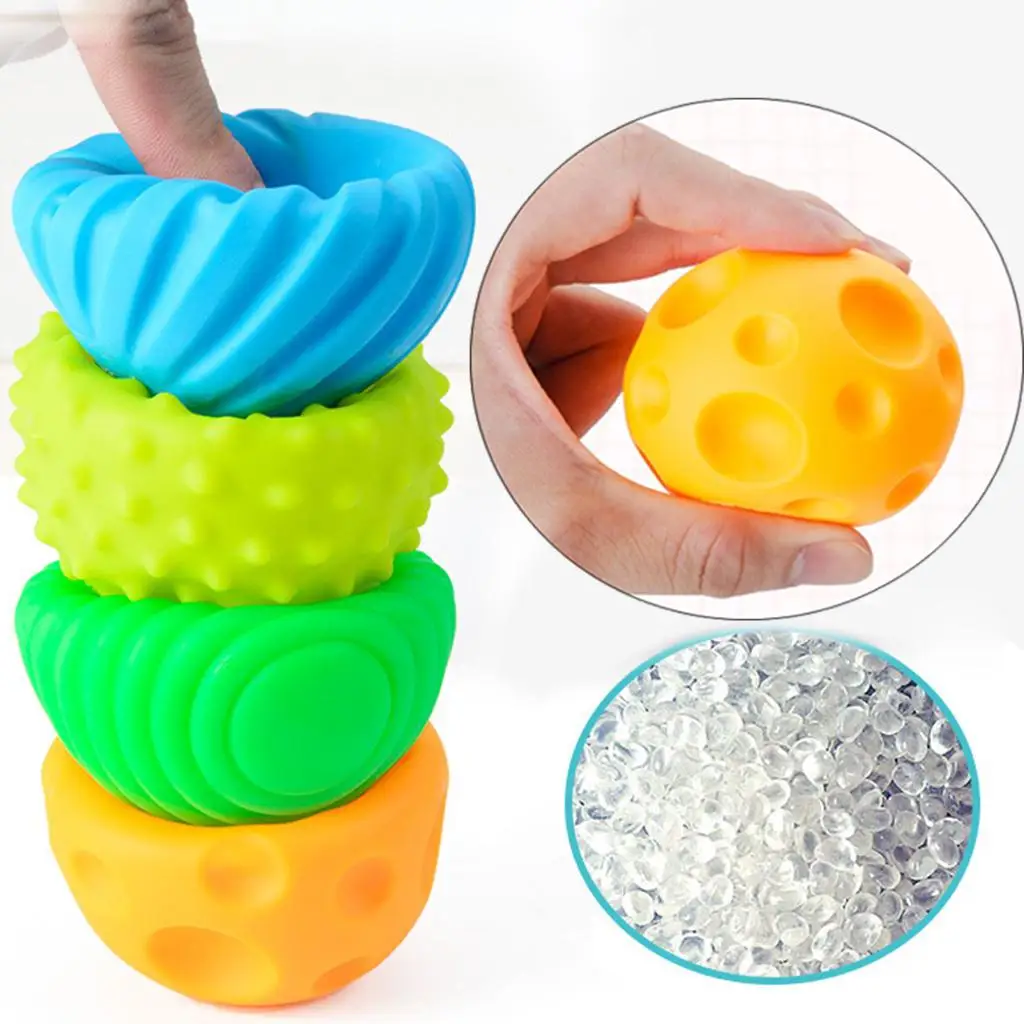 Rubber Textured Balls for Baby Sensory Toys Child Development Kit for Infant Interactive Play