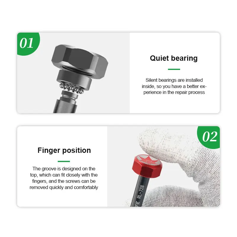 RELIFE RL-728 Precision Sturdy Screwdriver Set Mobile Phone Repair Precise Repair Bolt Driver Dismantling Screwdriver Set Tool