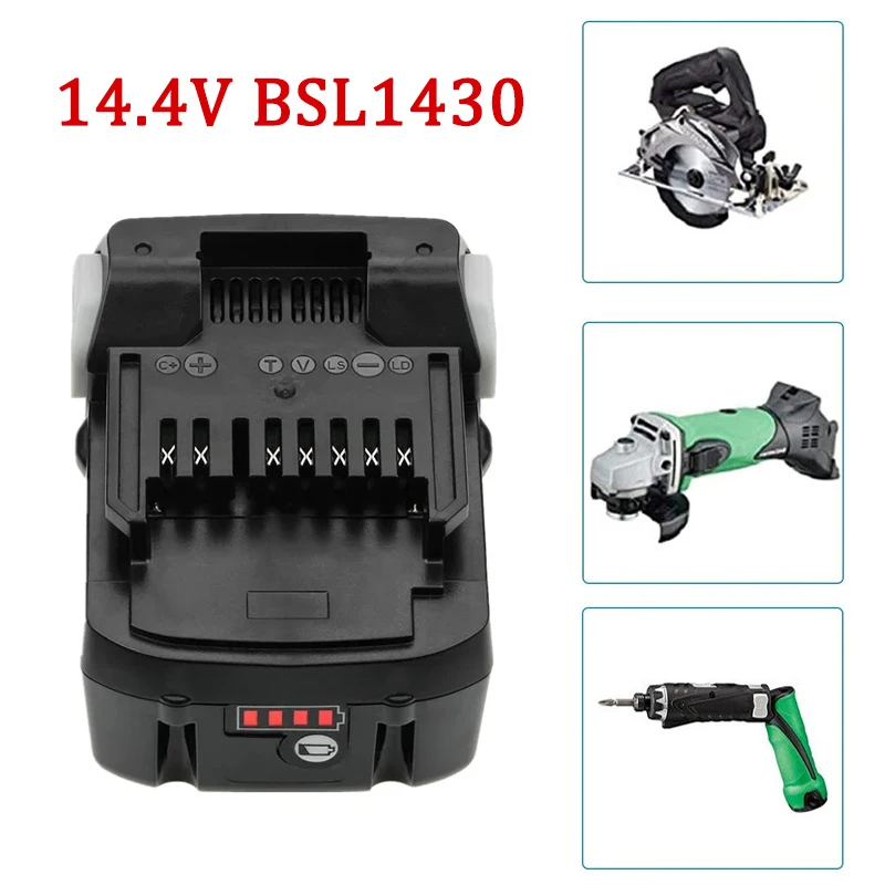 

14,4 В сменная батарея Hitachi для BSL1430 BSL1440 BSL1450, аккумуляторная дрель, электроинструменты, аккумулятор 3,0 Ач