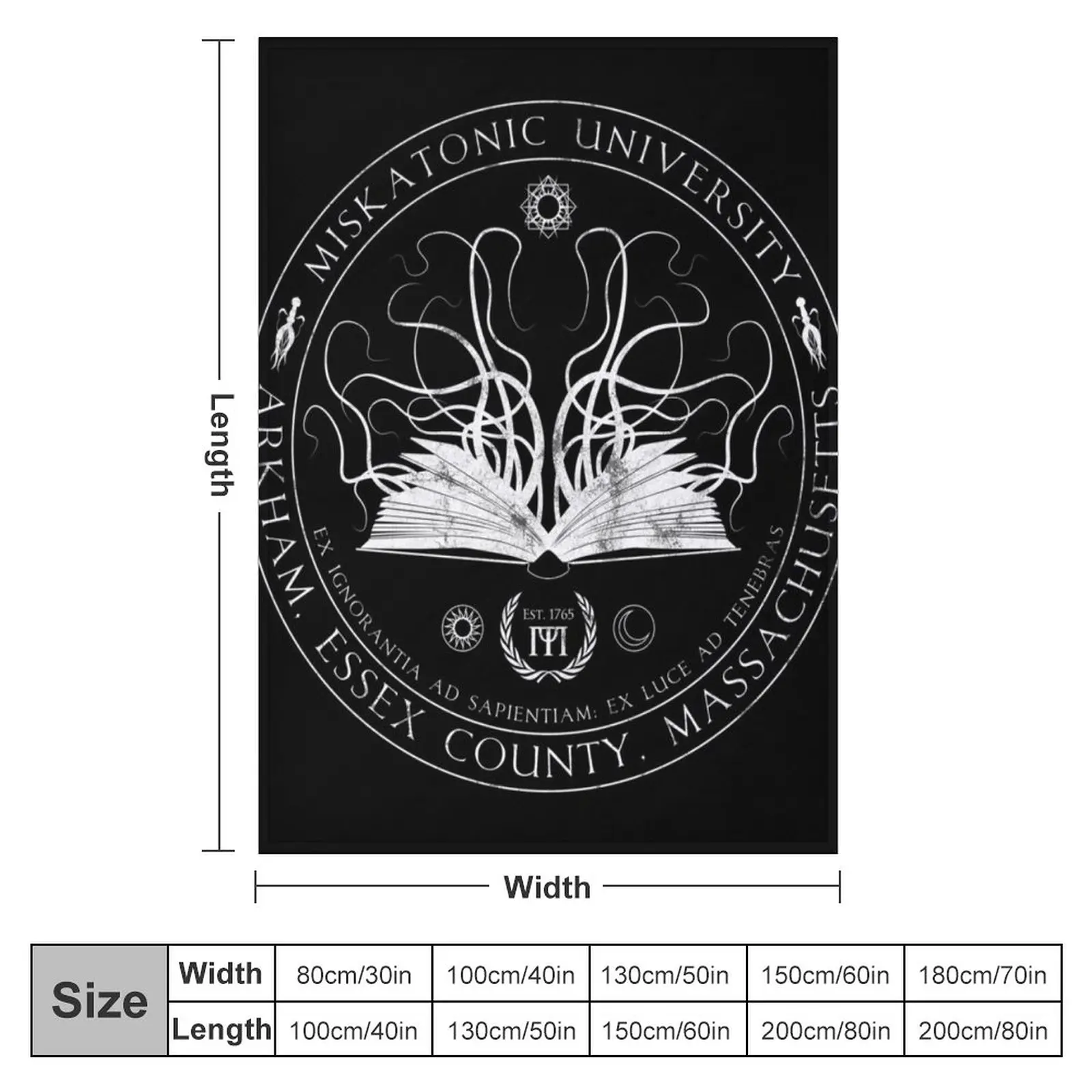 Miskatonic Sigil Throw Blanket Beautiful Blankets Camping Blanket