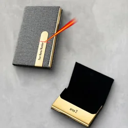 Custom Personalized Business Card Holder Wallet with Names Groomsman Designer Cardholders Fathers Day Gifts for Him