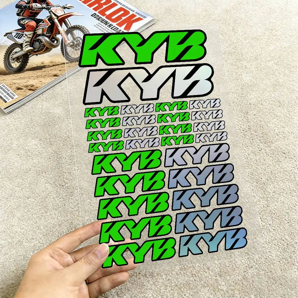 

Лазерные светоотражающие наклейки для мотоциклов Kyb, водонепроницаемые наклейки для шлема, скутера, топливного бака, ящика для инструментов, гоночные наклейки