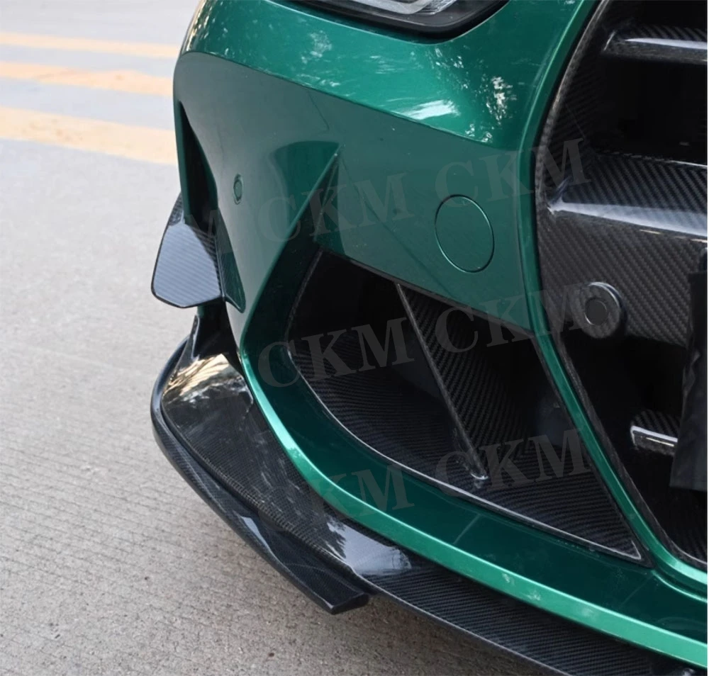

Prepreg Dry Carbon For BMW G80 M3 G82 G83 M4 2021+ Front Bumper Side Canards Fin Flaps Trim Car Splitter Body Kits