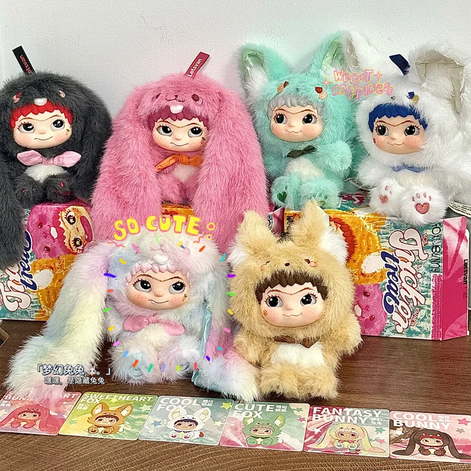 

Wakuku Fox & Bunny Trickor Treat Blind Box Cute Wakuku Фигурка Mystery Box Fox Bunny Аниме Кукла Брелок Сюрприз сумки Игрушки
