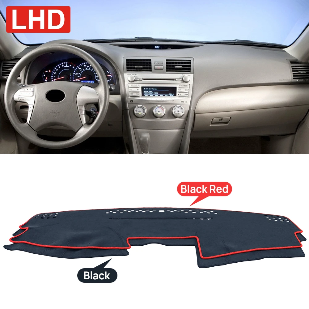 لتويوتا كامري XV40 2007 2008 2009 2010 2011 غطاء لوحة سيارة عدم الانزلاق السجاد المضادة للأشعة فوق البنفسجية تجنب منصات مضيئة الملحقات #2