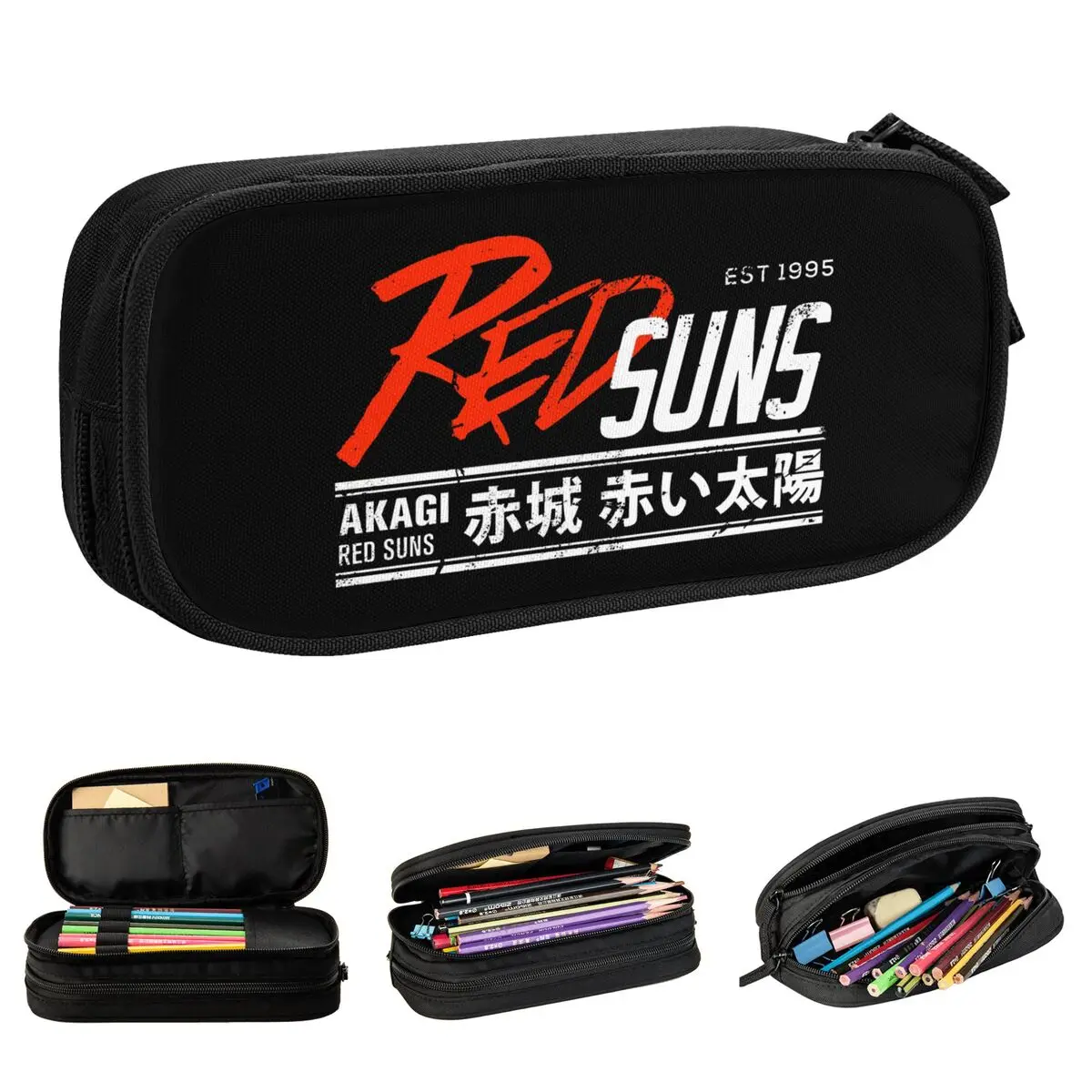 

Initial D Red Suns Anime Pencil Case Fashion Drift Japan Racing Pen Bag Girl Boy Big Capacity Students School Gift Pencilcases