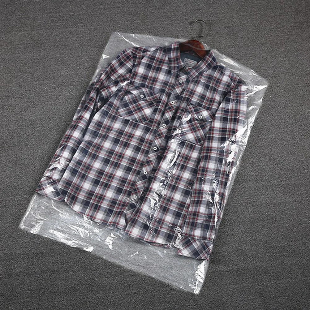 

10pcs 60X130Cm Waterproof Transparent Garment Cover For Suit Shirt Coat Clothes Storage Bag Dust Proof Moth Resistant Organizer