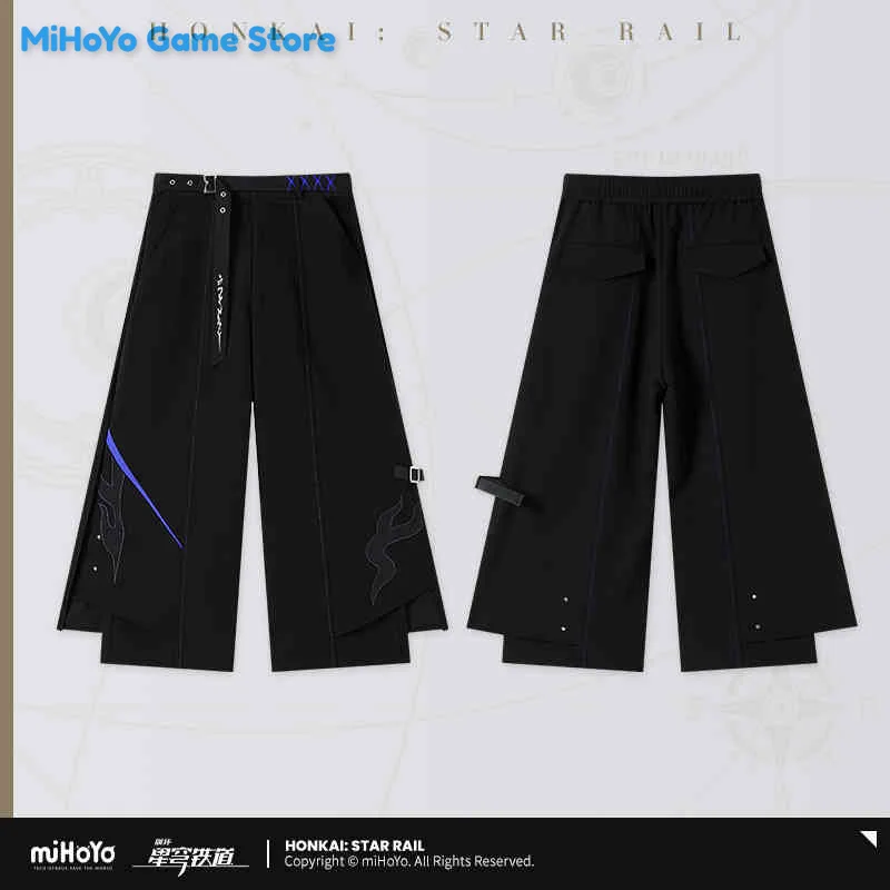 

[Genuine] Acheron Pants MiHoYo Original Honkai Star Rail Acheron Theme Impression Series Wide Leg Pants Doujin Cosplay Skirt