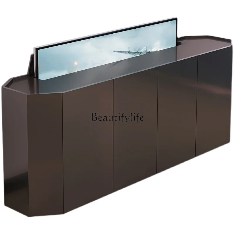 

Design new automatic TV cabinet living room simple modern assembly